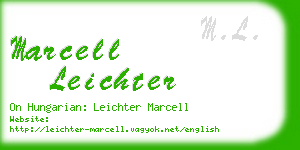 marcell leichter business card